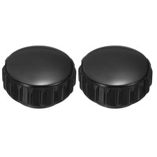 2Pcs, Knurled Thumb Nuts M8x21mm Clamping Nuts Round Knobs Black