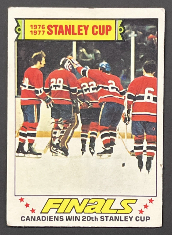 Topps Canadiens Win 20th Stanley Cup #264 Montreal Canadiens NHL Card 1976-77