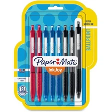 Inkjoy Ballpoint Pens, Blue, Black, Red, 8-Pkl - 1945918