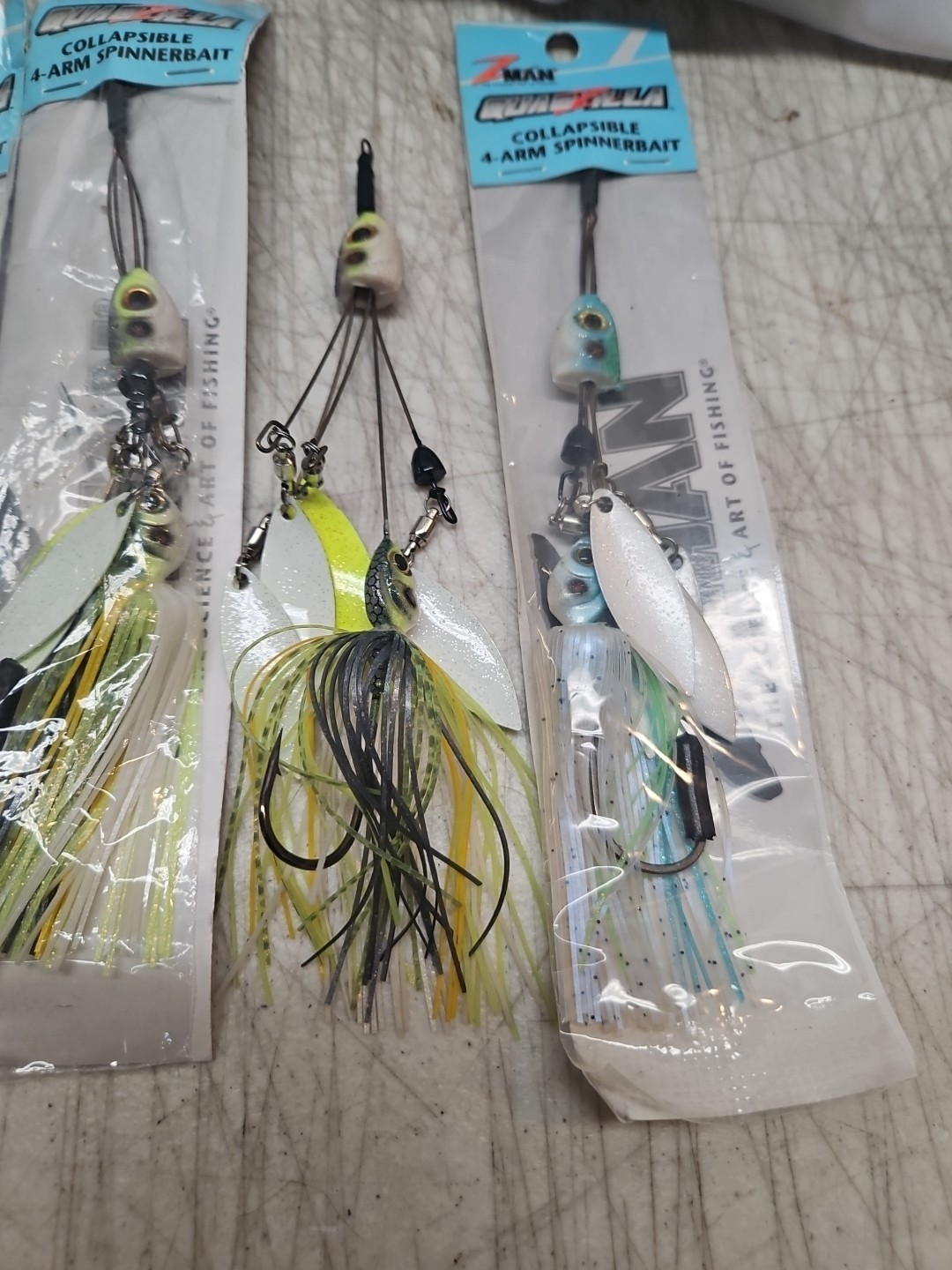 4 Z MAN QUADZILLA Collapsible 4 Arm Spinnerbait Umbrella Rig Fishing Lures  - Image 4
