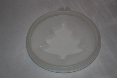 Vintage Tupperware Tupper Seal Round #633 Clear Sheer Tree Jello Mold Seal