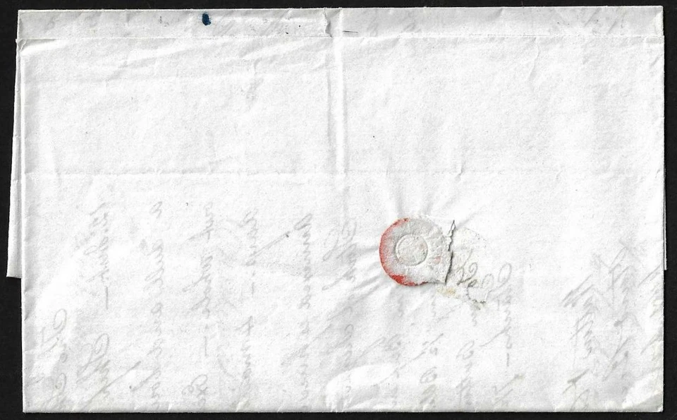 US 1842 NEW ORLEANS LETTER PAID 20¢ TO NY REF THE SHIP ORLEANS REPAIRING DAMAGE - Image 2 of 3