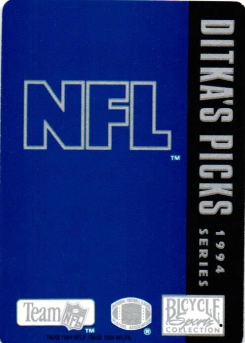 Ben Coates New England Patriots Ditka's Pick NFL 1994 Playing Card Series - Image 2 of 4