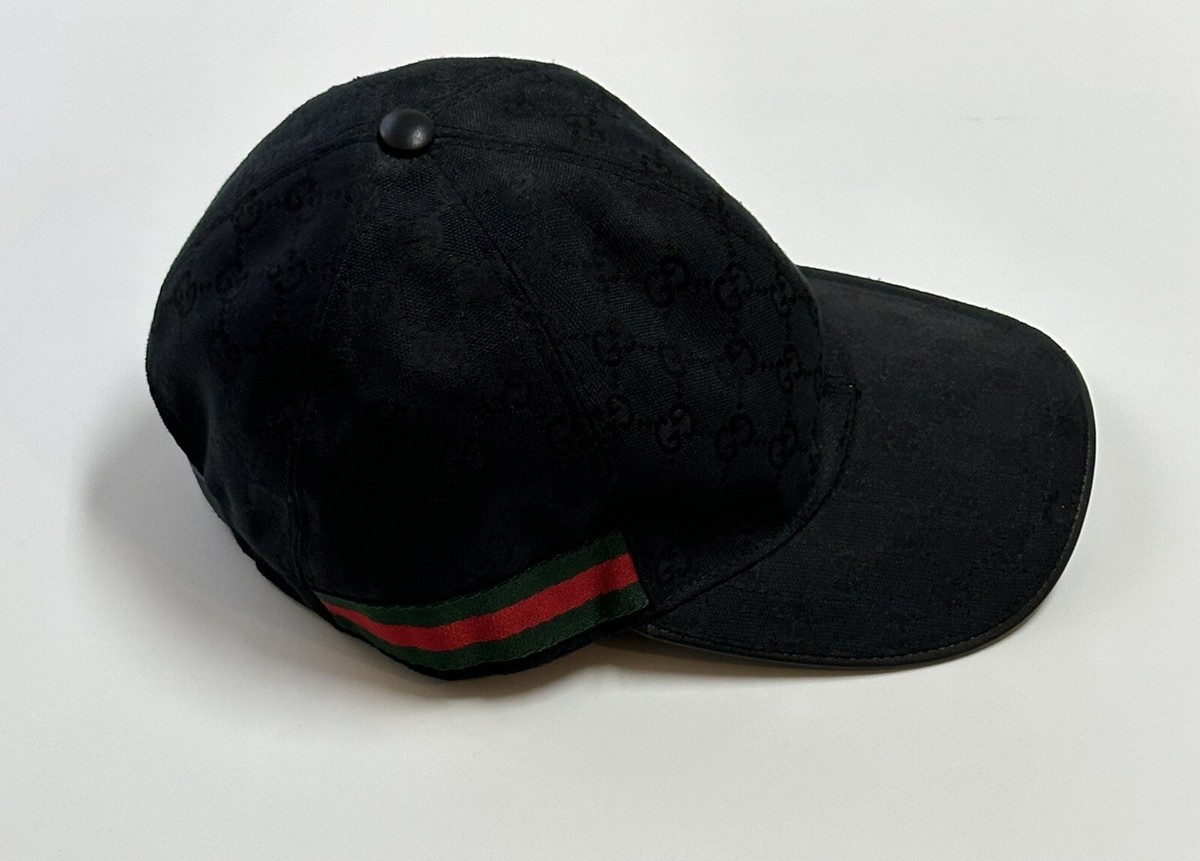 Gucci Original Men's Canvas Hat With Web|XXL Strap Back Adjustable