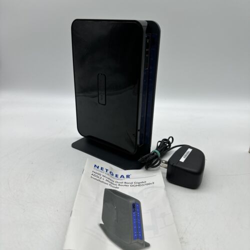NETGEAR N600 DGND3700 v2 Wireless Dual Band Gigabit ADSL2+ Modem Router -Used - Picture 1 of 11