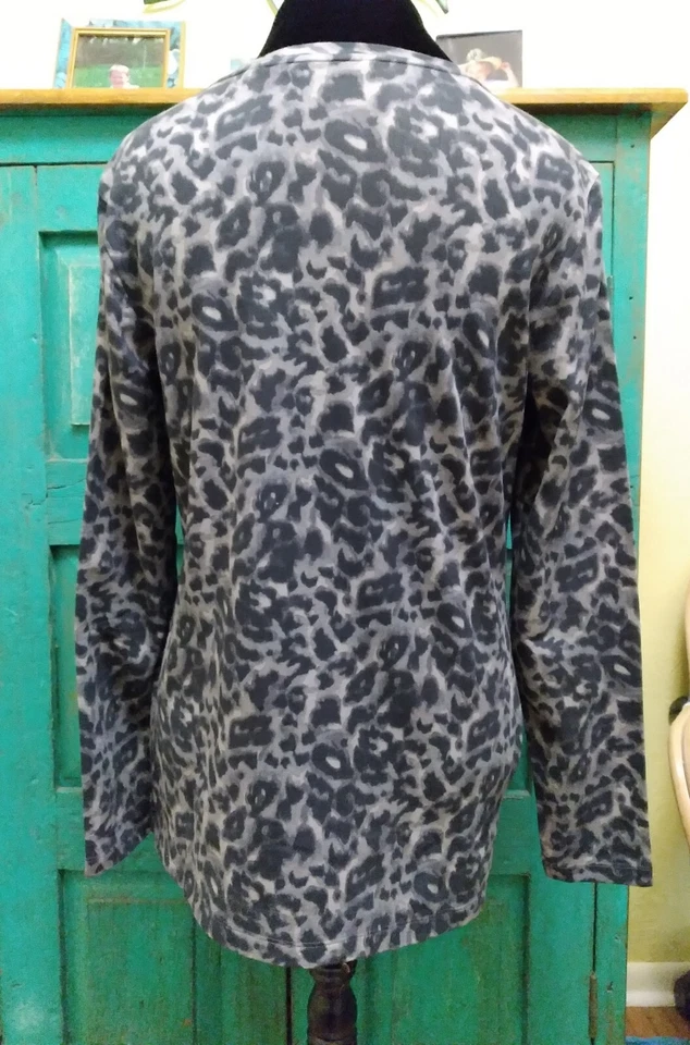 Isaac Mizrahi Live!  Túnica/top estampado animal mezcla algodón talla pequeña, nuevo sin etiquetas Foto 3 de 4