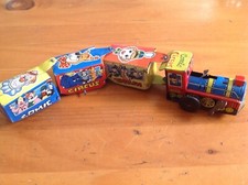 Vtg Tin Wind Up Comic Circus Train Toy NGS Japan for parts