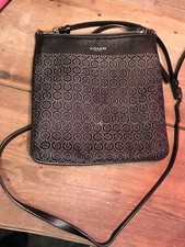 Coach Black Mini C Signature Swing pack Crossbody Bag