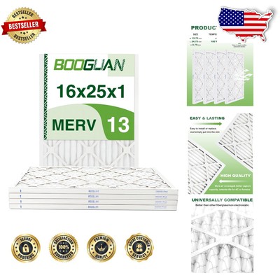 Advanced MERV 13 Filters - 4-Pack for Enhanced HVAC Performance and Air Quality