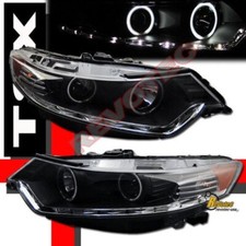 Black G3 Super Bright Halo Led Bar Projector Headlights For 2009-2012 Acura Tsx
