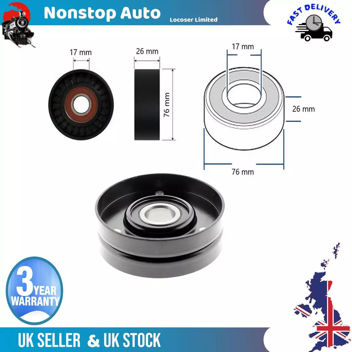 V belt 2024 tensioner pulley
