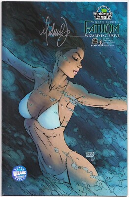 FATHOM #8 WIZARD WORLD LA VARIANT SIGNED MICHAEL TURNER COA 2006 ASPEN
