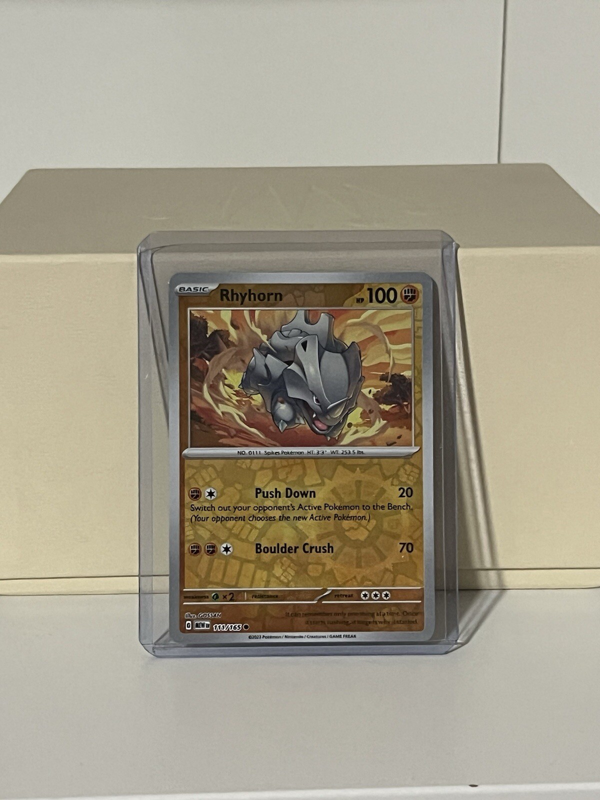 Rhyhorn 111/165 Reverse Holo - Pokemon Scarlet & Violet 151 - Near Mint