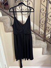 Torrid Dress Plus Sz 4-Black Sleeveless Stretch Faux Wrap (tied Fits 1x-4x) EUC