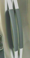 Two Refrigerator Oven Door Padded Handle Covers Dark Gray Set of 2