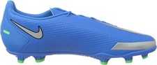 Nike Phantom GT Club FG/MG Soccer Shoes Blue/Silver CK8459-400 Men's Sz 6 - 11