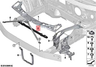 Genuine BMW F45 F46 F55 F56 Radiator Support Upper Seal OEM  