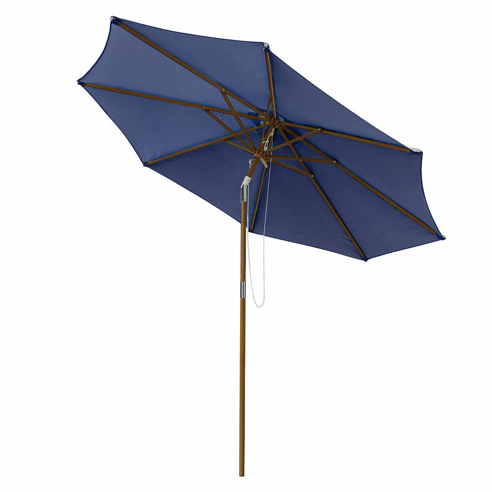 Mainstays 9 Ft Outdoor Fashion Market Umbrella Navy Stripe For Sale Online Ebay