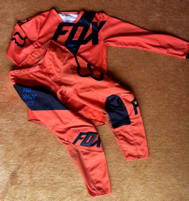 Kinder MX Shirt (YXL) und Hose (28) orange / FOX / Youth Jersey 180 Mastar