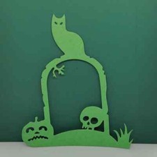 Halloween Tombstone Cat Skull Pumpkin Metal Cutting Dies Scrapbooking Card Craft
