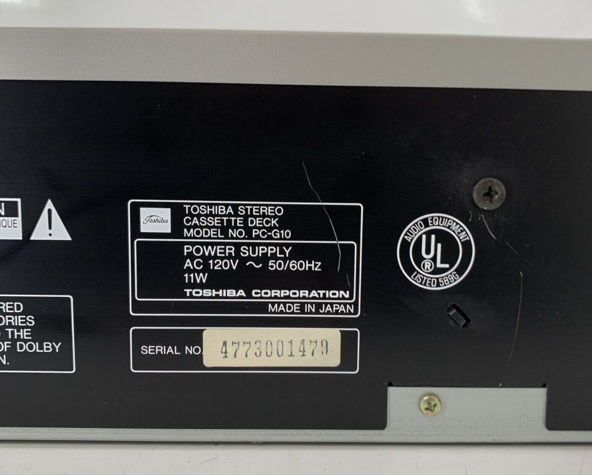 Toshiba PC-G10 Cassette Deck HiFi AS-IS EB-16257 | eBay