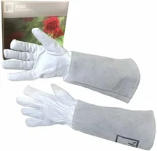 ArtAK Leather Rose Pruning /Gardening Gloves Thorn Proof Long Sleeve MEDIUM Size