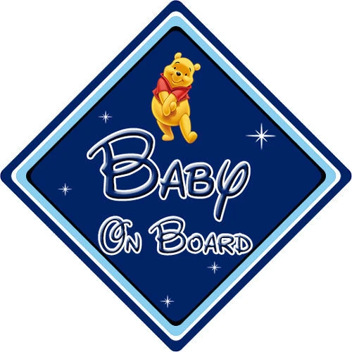 CAR SIGNS DIRECT Baby an Bord Autoschild - Disney Winnie Puuh DB