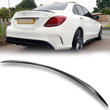 15-21 Matte Black Fits Mercedes BENZ C-Class W205 4D Rear Trunk Spoiler A Style
