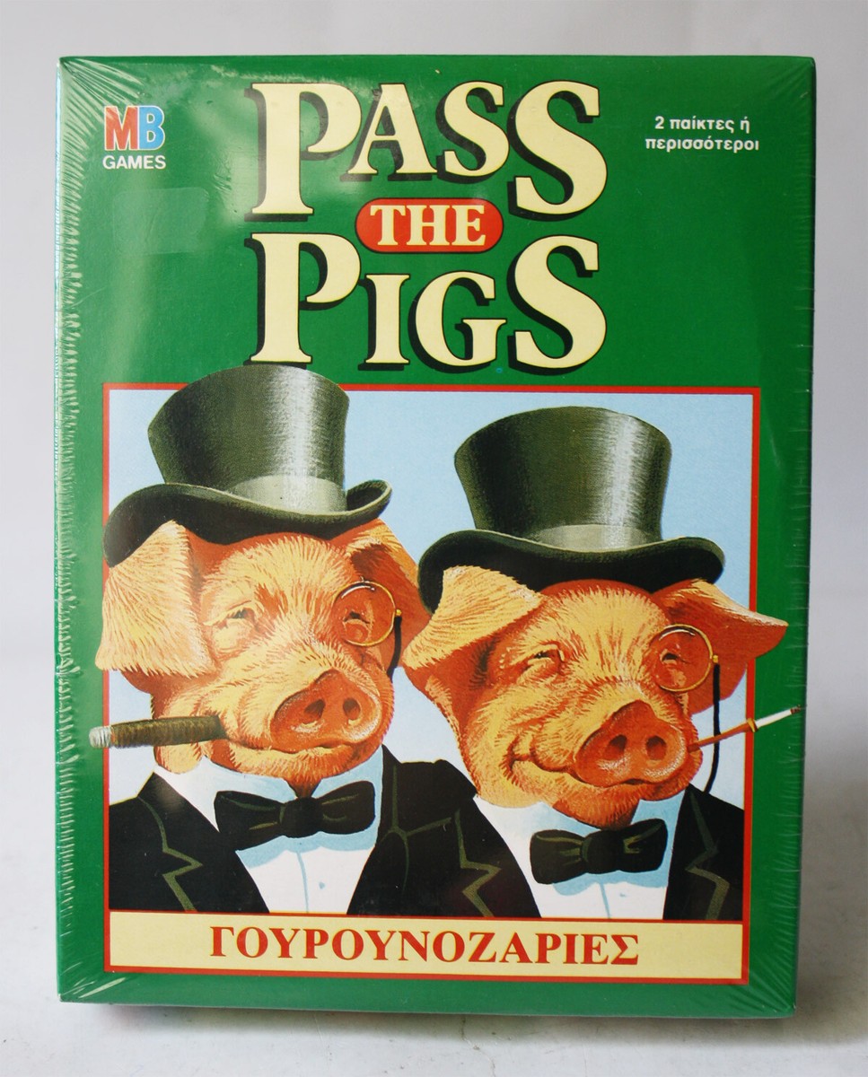 RARE VINTAGE 1993 PASS THE PIGS BOARD DICE GAME MB HASBRO GREEK
