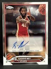 2024 Topps Chrome Basketball Atlanta Hawk Saddiq Bey Base Auto