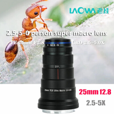 LAOWA 25mm F2.8 Ultra Macro SONY Eマウント Laowa 25mm F2.8 2.5-5.0X Full Frame Ultra Macro Lens For Sony E