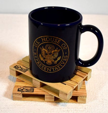 U.S. House of Representatives Dark Blue Mug w/ Gold Lettering 12oz. Made in USA