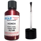 30ML Touch Up Paint Bottle Honda Candy Red R274M Scratch Repair Chip