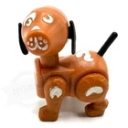 RARE Vintage 1968 Fisher Price BROWN DOG w/ WHITE FACE + Hex Screw Farm #915