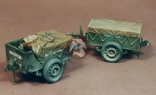 Resicast 1/35 British Airborne Trailers with Tarps (1 open and 1 closed) 351158