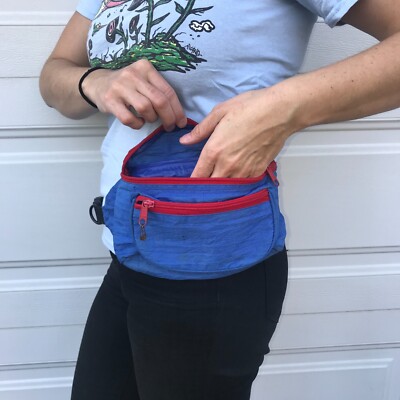 retro fanny pack 90s vtg soccer mom bum sling bag carry vintage picnic patriot