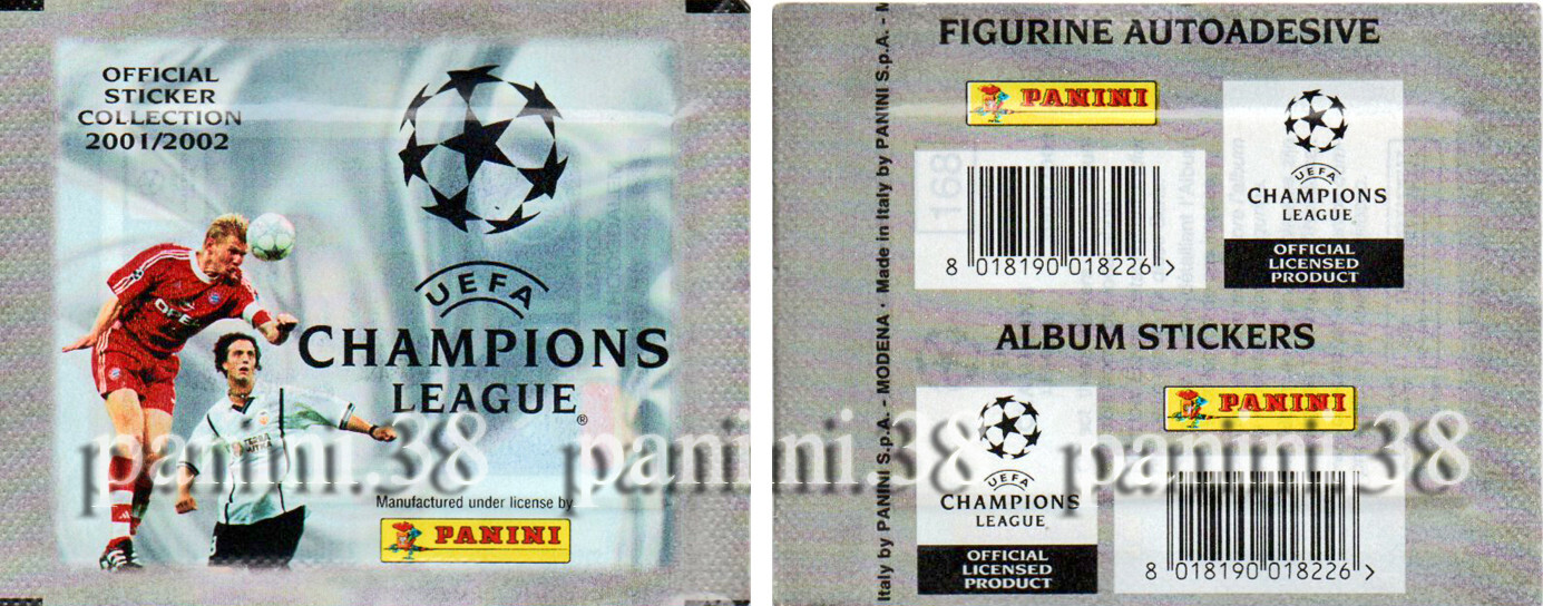 Pochette Neuve &Quot;Champions League 2001/2002&Quot; Panini