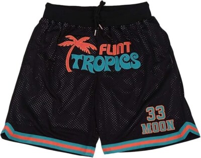 Men's 33 Jackie Moon Sport pants Flint Tropics Semi Pro Movie Basketball Shorts
