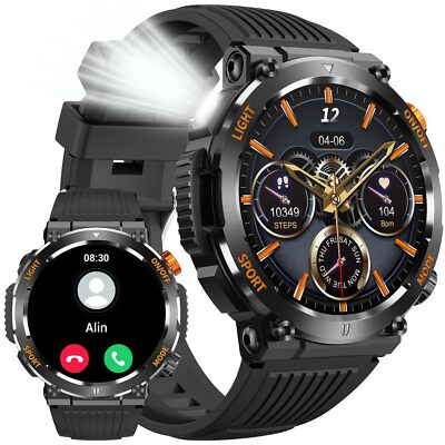Reloj Inteligente Militar Con Llamadas Bluetooth Hombres Para iPhone y Android