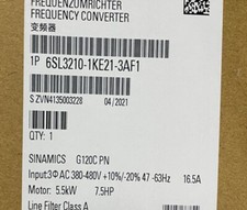 New Siemens 6SL3210-1KE21-3AF1 SINAMICS G120C...