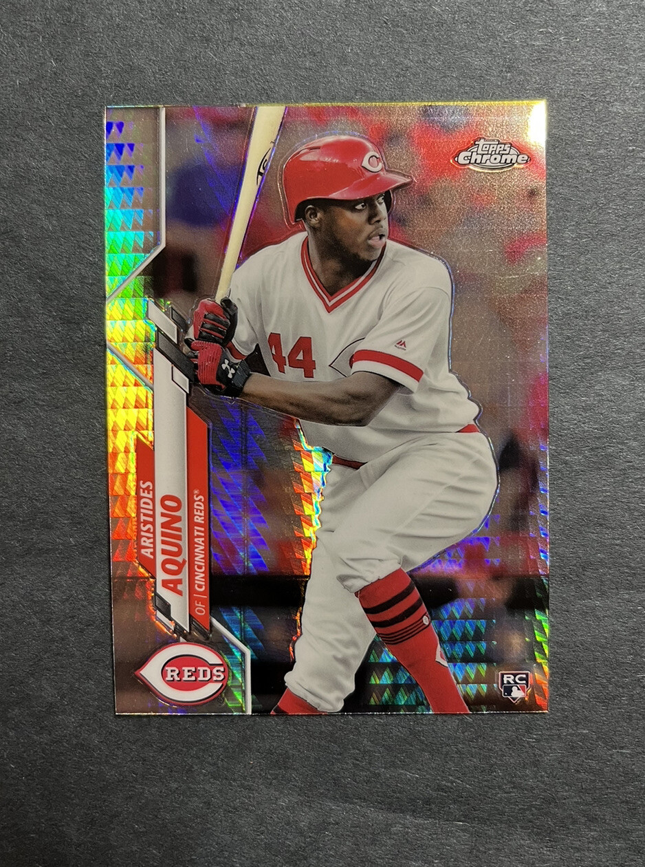 2020 Topps Chrome Aristides Aquino RC Rookie Prism Refractor #111 Reds