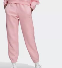 adidas Original Loungewear Sweat Pants Light Pink Fuzzy Fleece HL9147 Large