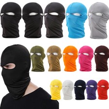 Balaclava Face Mask Thin 2Hole UV Protection Ski Sun Hood Tactical for Men Women