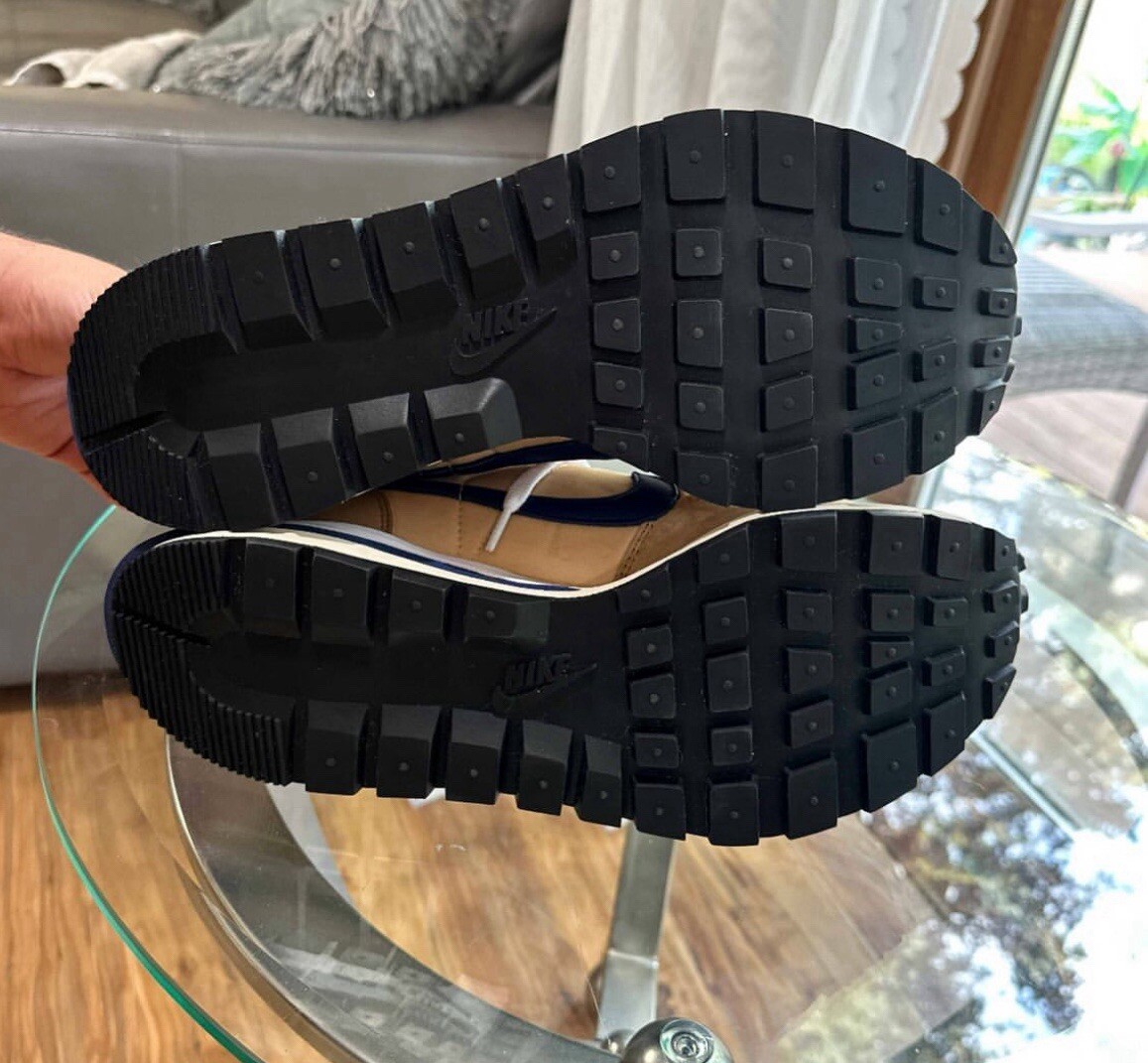 Size 10.5 - Nike VaporWaffle x Sacai Tan Navy White Sesame Blue