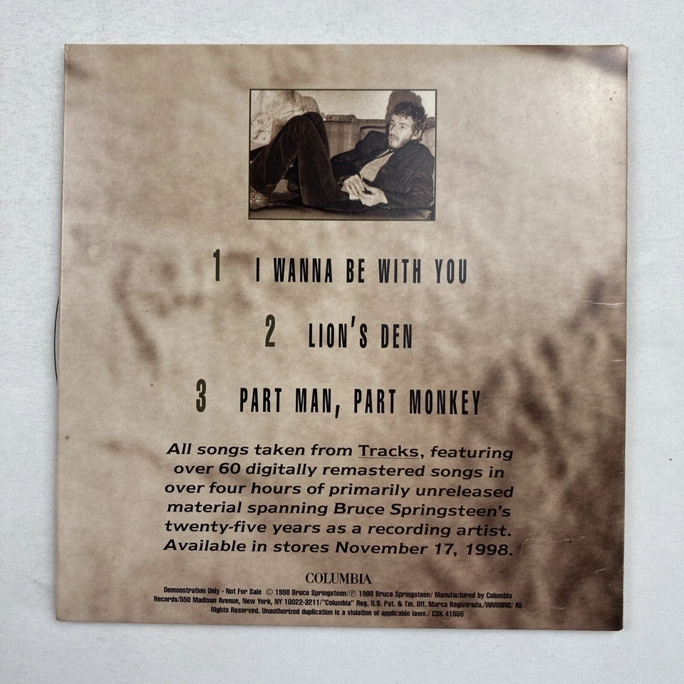 Bruce Springsteen - Tracks CD Promo 3 Songs Single Maxi - Image 2 of 3