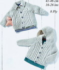 <!--F#f_0-->VINTAGE COPY Knitting Pattern for Baby/Toddler/Child Cardigans 41-46 cm DK<!--F/-->