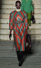 Gucci Belted Leather Intarsia Coat - Bnwt
