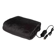 Heated Blanket - Portable 12-Volt Electric Travel Blanket for Car, Truck,Black
