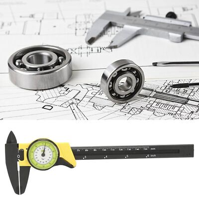 0-150mm Plastic Dial Vernier Caliper Ruler Gauge Roofessional Measure Tool