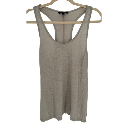 Banana Republic Cream Racerback Scoop Neck Tank Lightweight Breathable ...